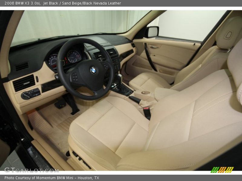 Jet Black / Sand Beige/Black Nevada Leather 2008 BMW X3 3.0si