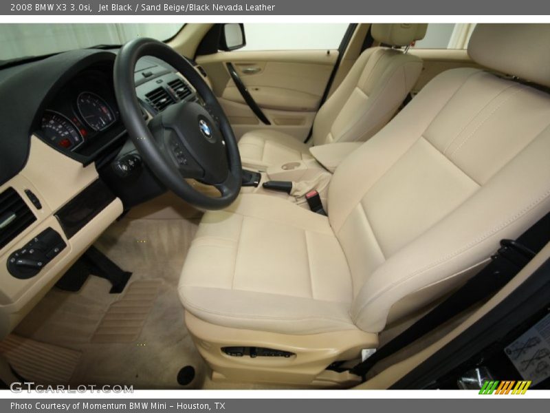 Jet Black / Sand Beige/Black Nevada Leather 2008 BMW X3 3.0si