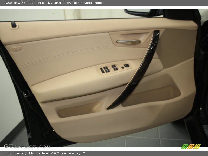 Jet Black / Sand Beige/Black Nevada Leather 2008 BMW X3 3.0si