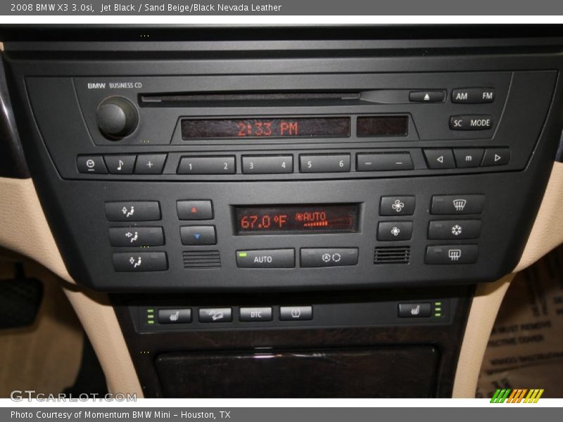 Jet Black / Sand Beige/Black Nevada Leather 2008 BMW X3 3.0si