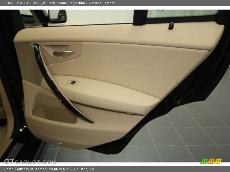 Jet Black / Sand Beige/Black Nevada Leather 2008 BMW X3 3.0si