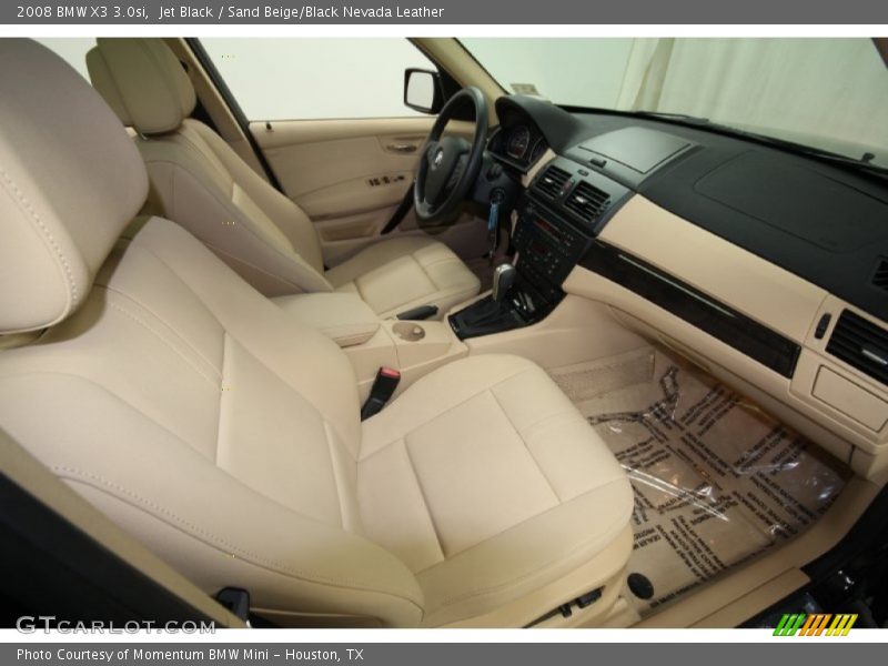 Jet Black / Sand Beige/Black Nevada Leather 2008 BMW X3 3.0si