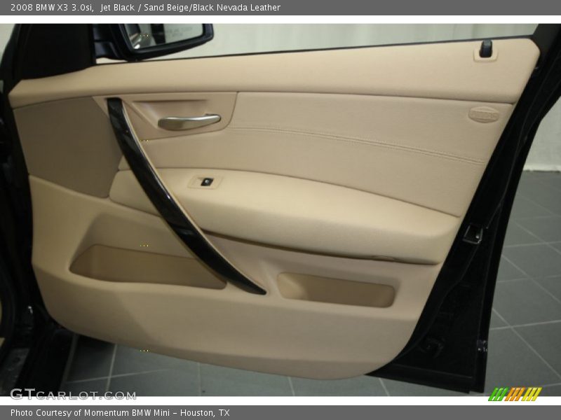 Jet Black / Sand Beige/Black Nevada Leather 2008 BMW X3 3.0si