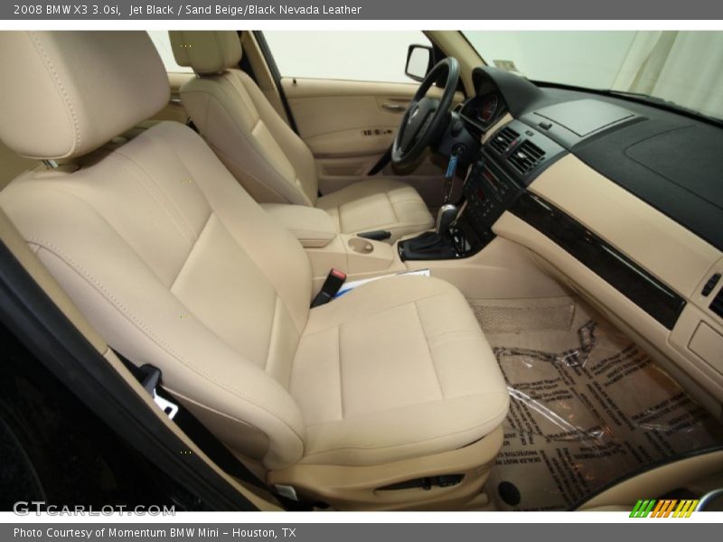 Jet Black / Sand Beige/Black Nevada Leather 2008 BMW X3 3.0si