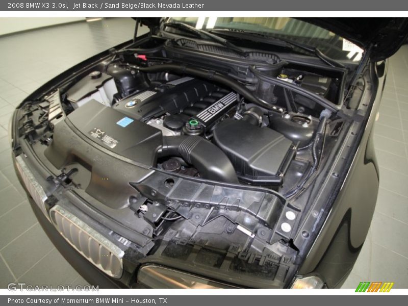 Jet Black / Sand Beige/Black Nevada Leather 2008 BMW X3 3.0si