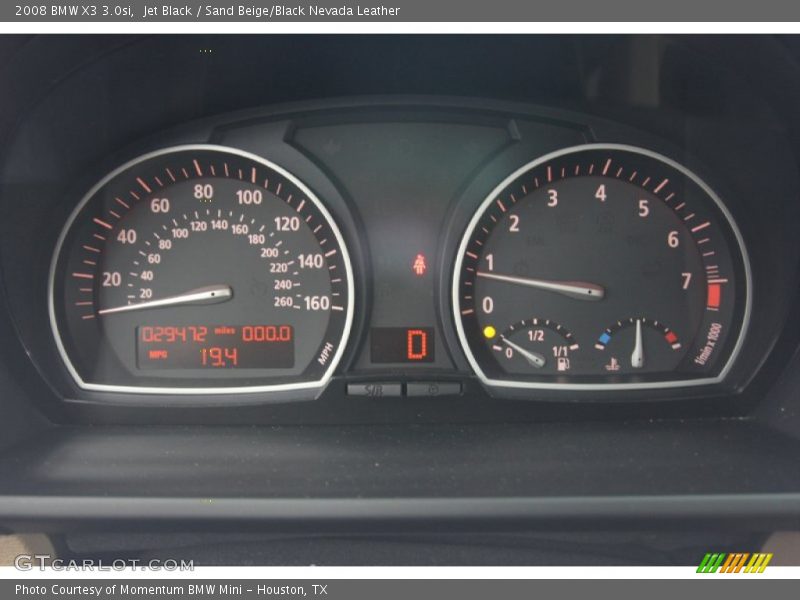 Jet Black / Sand Beige/Black Nevada Leather 2008 BMW X3 3.0si