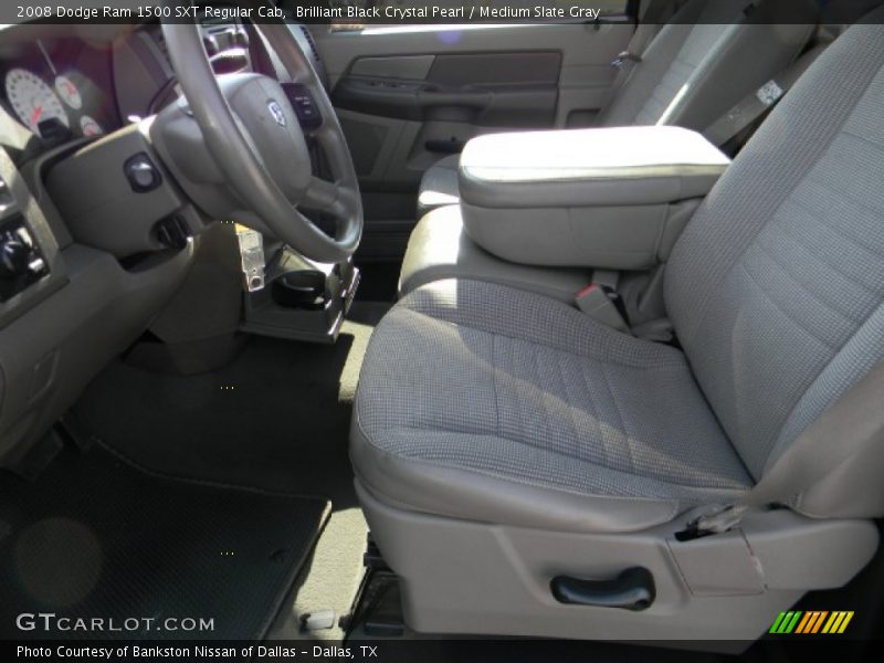 Brilliant Black Crystal Pearl / Medium Slate Gray 2008 Dodge Ram 1500 SXT Regular Cab
