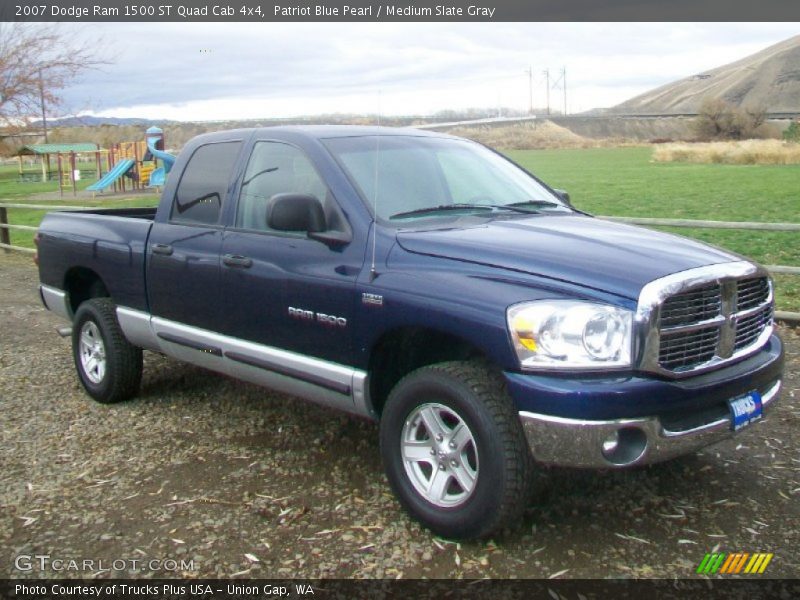 Patriot Blue Pearl / Medium Slate Gray 2007 Dodge Ram 1500 ST Quad Cab 4x4
