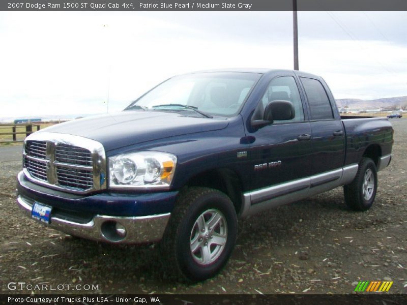 Patriot Blue Pearl / Medium Slate Gray 2007 Dodge Ram 1500 ST Quad Cab 4x4