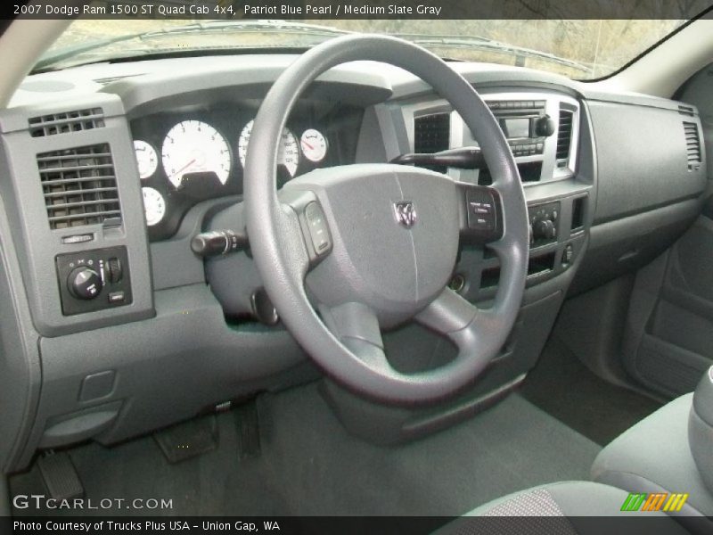 Patriot Blue Pearl / Medium Slate Gray 2007 Dodge Ram 1500 ST Quad Cab 4x4