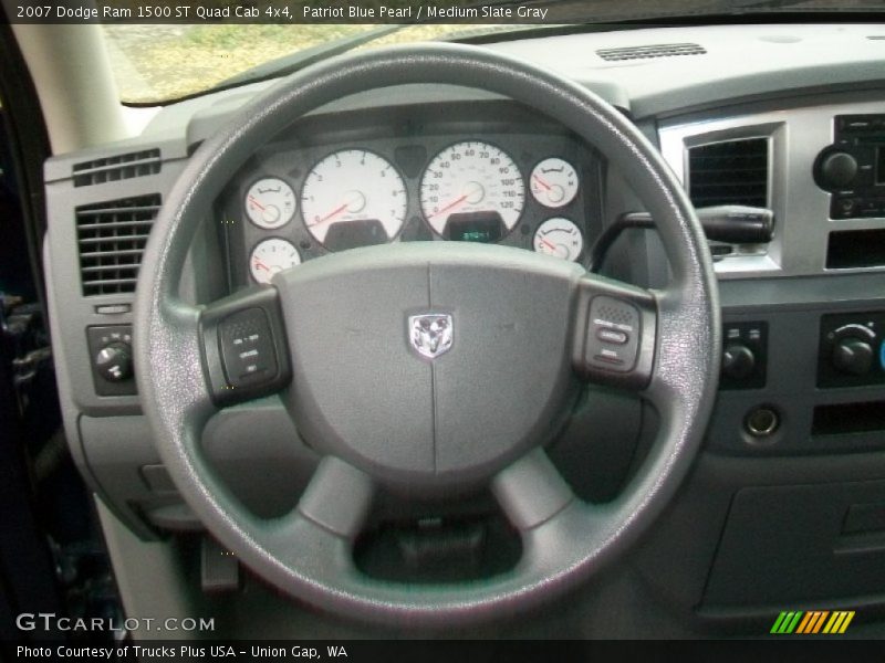 Patriot Blue Pearl / Medium Slate Gray 2007 Dodge Ram 1500 ST Quad Cab 4x4