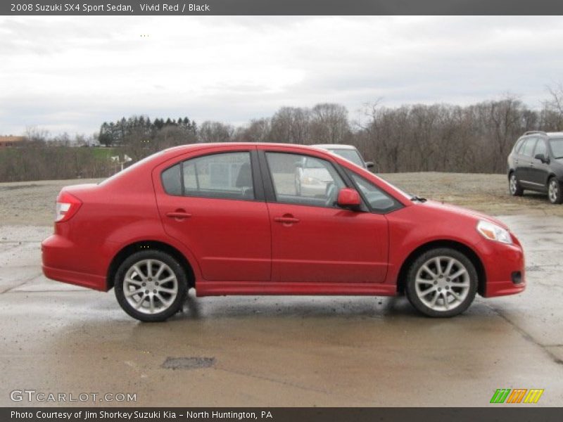 Vivid Red / Black 2008 Suzuki SX4 Sport Sedan