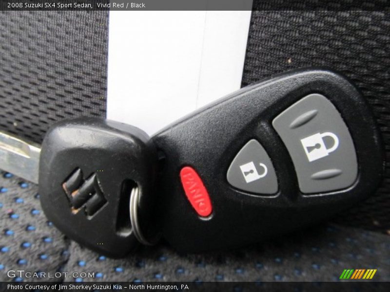 Vivid Red / Black 2008 Suzuki SX4 Sport Sedan