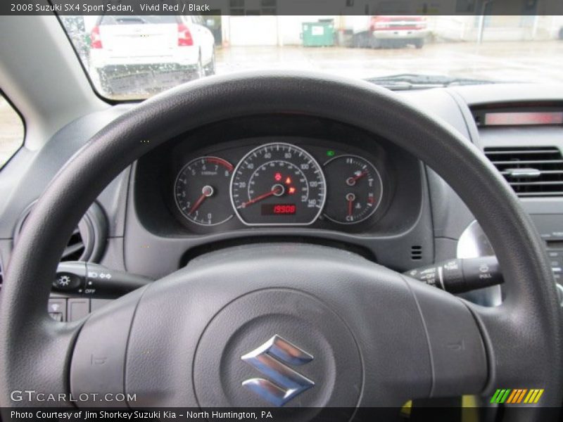 Vivid Red / Black 2008 Suzuki SX4 Sport Sedan