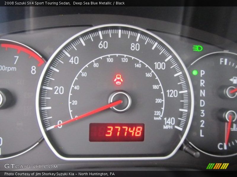 Deep Sea Blue Metallic / Black 2008 Suzuki SX4 Sport Touring Sedan