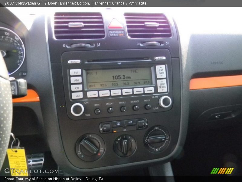 Fahrenheit Orange / Anthracite 2007 Volkswagen GTI 2 Door Fahrenheit Edition