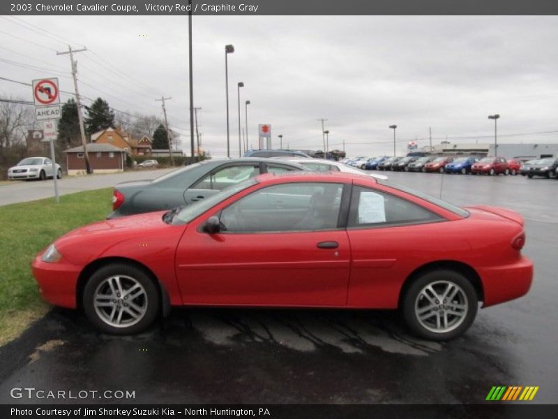 Victory Red / Graphite Gray 2003 Chevrolet Cavalier Coupe
