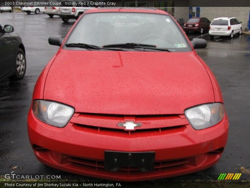 Victory Red / Graphite Gray 2003 Chevrolet Cavalier Coupe