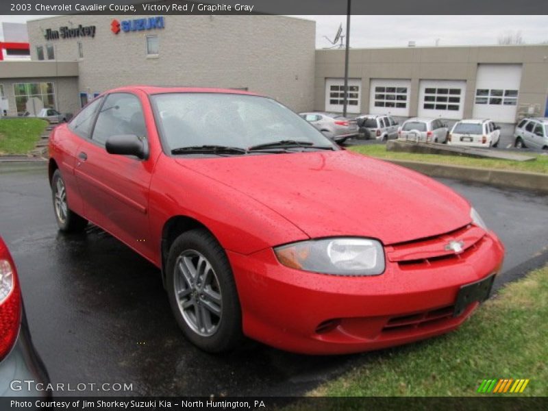 Victory Red / Graphite Gray 2003 Chevrolet Cavalier Coupe