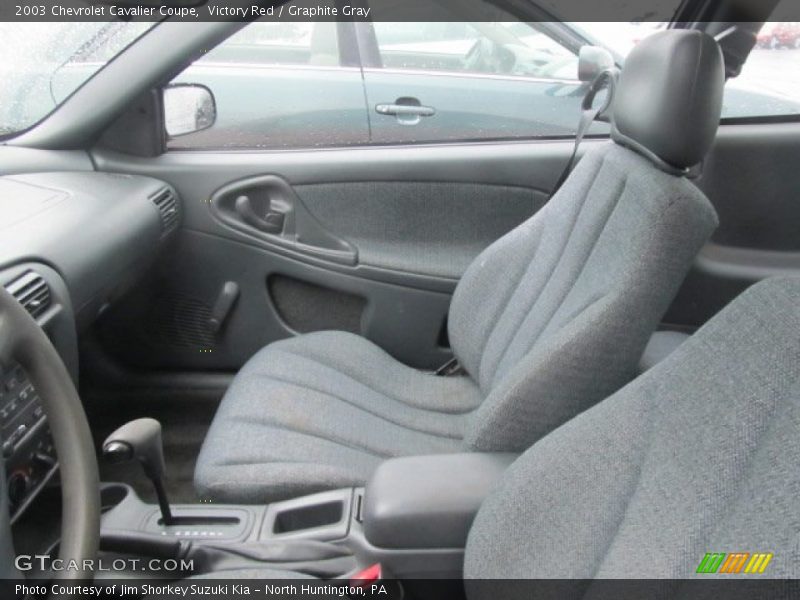 Victory Red / Graphite Gray 2003 Chevrolet Cavalier Coupe