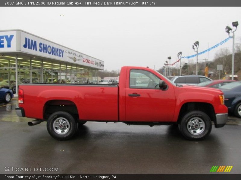 Fire Red / Dark Titanium/Light Titanium 2007 GMC Sierra 2500HD Regular Cab 4x4