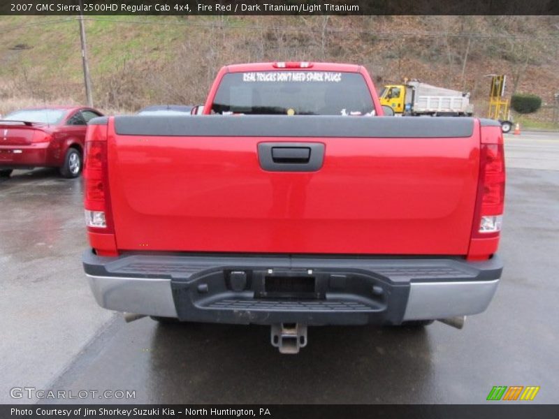 Fire Red / Dark Titanium/Light Titanium 2007 GMC Sierra 2500HD Regular Cab 4x4