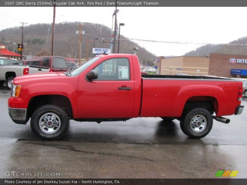Fire Red / Dark Titanium/Light Titanium 2007 GMC Sierra 2500HD Regular Cab 4x4