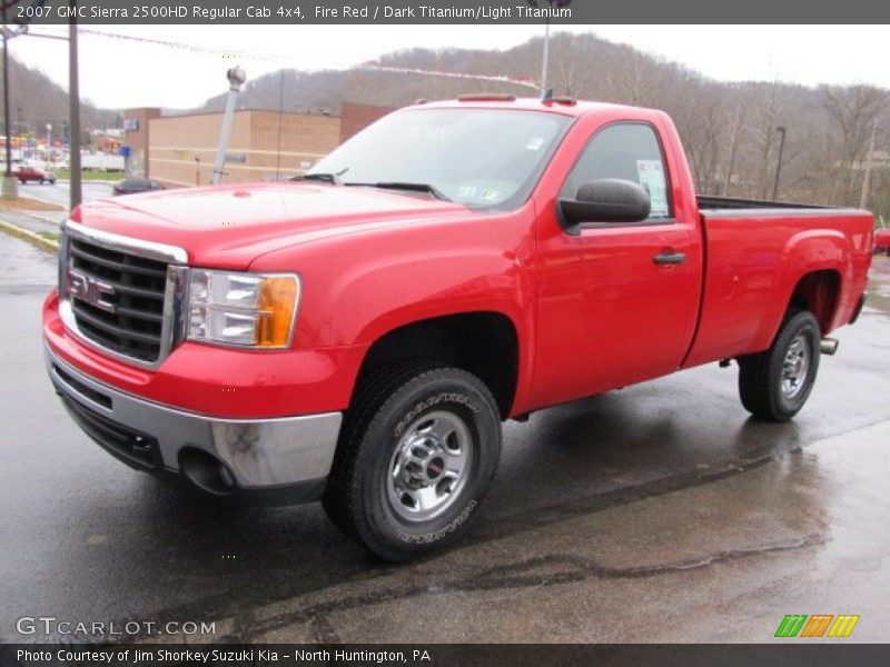 Fire Red / Dark Titanium/Light Titanium 2007 GMC Sierra 2500HD Regular Cab 4x4