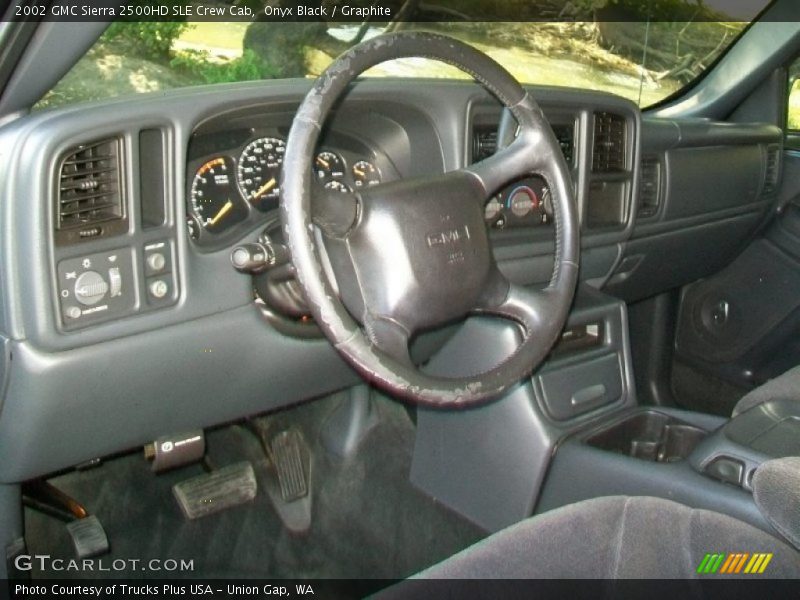 Onyx Black / Graphite 2002 GMC Sierra 2500HD SLE Crew Cab