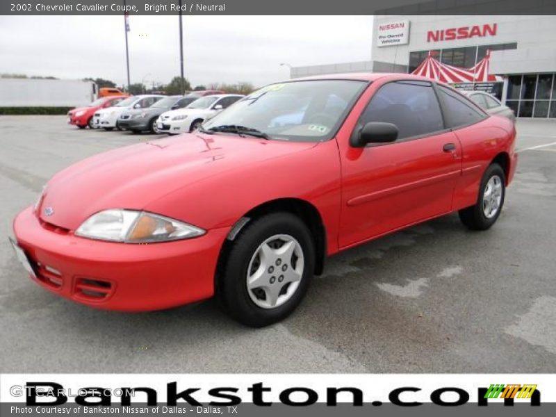 Bright Red / Neutral 2002 Chevrolet Cavalier Coupe