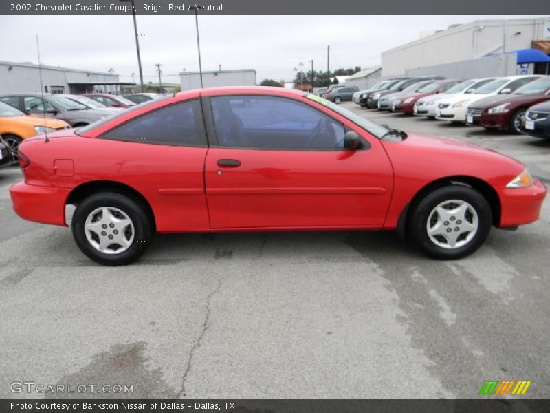 Bright Red / Neutral 2002 Chevrolet Cavalier Coupe
