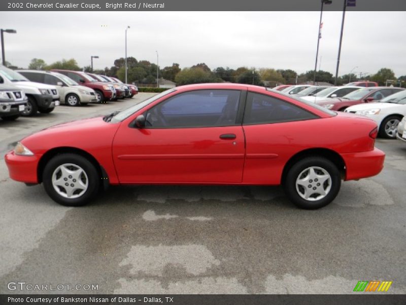Bright Red / Neutral 2002 Chevrolet Cavalier Coupe