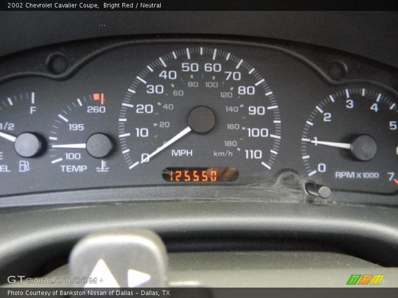 Bright Red / Neutral 2002 Chevrolet Cavalier Coupe