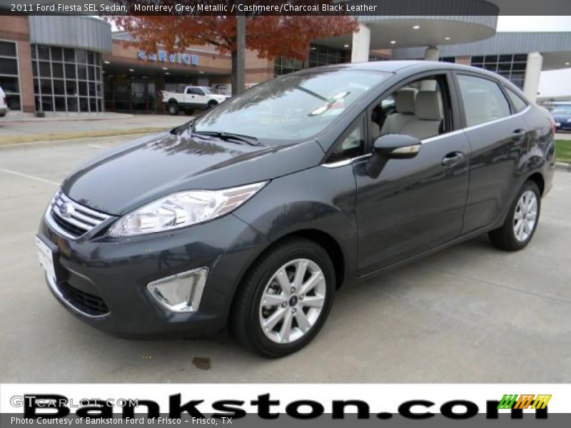 Monterey Grey Metallic / Cashmere/Charcoal Black Leather 2011 Ford Fiesta SEL Sedan
