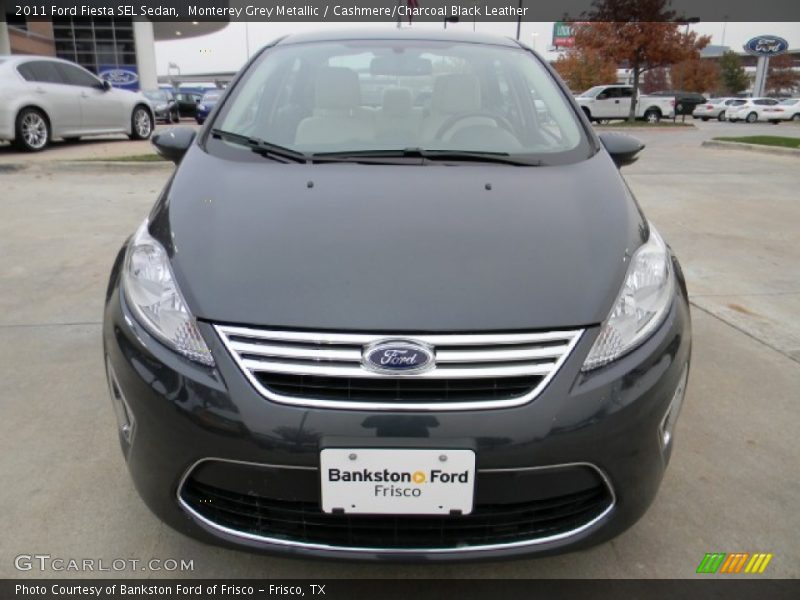 Monterey Grey Metallic / Cashmere/Charcoal Black Leather 2011 Ford Fiesta SEL Sedan