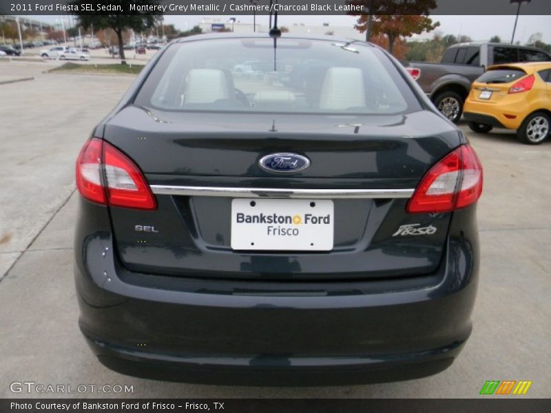 Monterey Grey Metallic / Cashmere/Charcoal Black Leather 2011 Ford Fiesta SEL Sedan