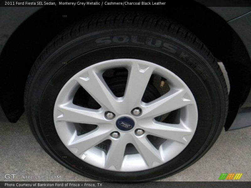 Monterey Grey Metallic / Cashmere/Charcoal Black Leather 2011 Ford Fiesta SEL Sedan