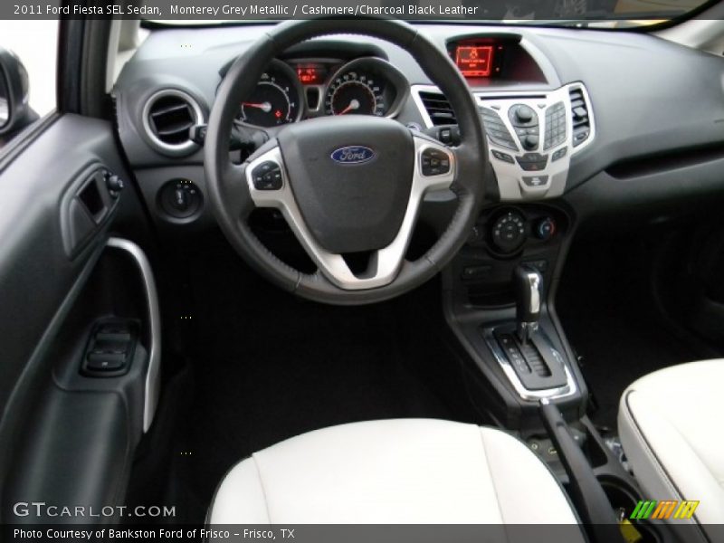 Monterey Grey Metallic / Cashmere/Charcoal Black Leather 2011 Ford Fiesta SEL Sedan