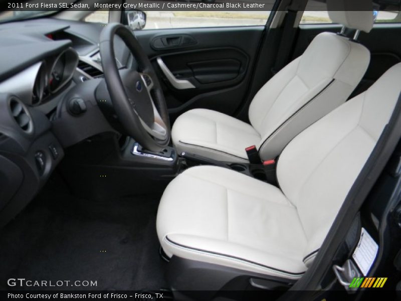 Monterey Grey Metallic / Cashmere/Charcoal Black Leather 2011 Ford Fiesta SEL Sedan