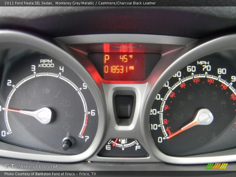Monterey Grey Metallic / Cashmere/Charcoal Black Leather 2011 Ford Fiesta SEL Sedan