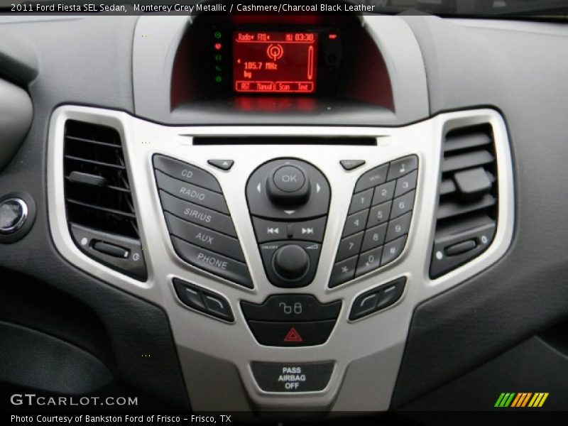 Monterey Grey Metallic / Cashmere/Charcoal Black Leather 2011 Ford Fiesta SEL Sedan