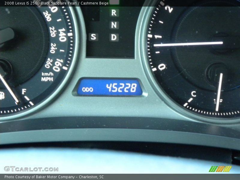 Black Sapphire Pearl / Cashmere Beige 2008 Lexus IS 250