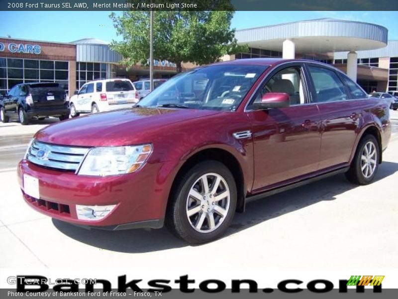 Merlot Metallic / Medium Light Stone 2008 Ford Taurus SEL AWD