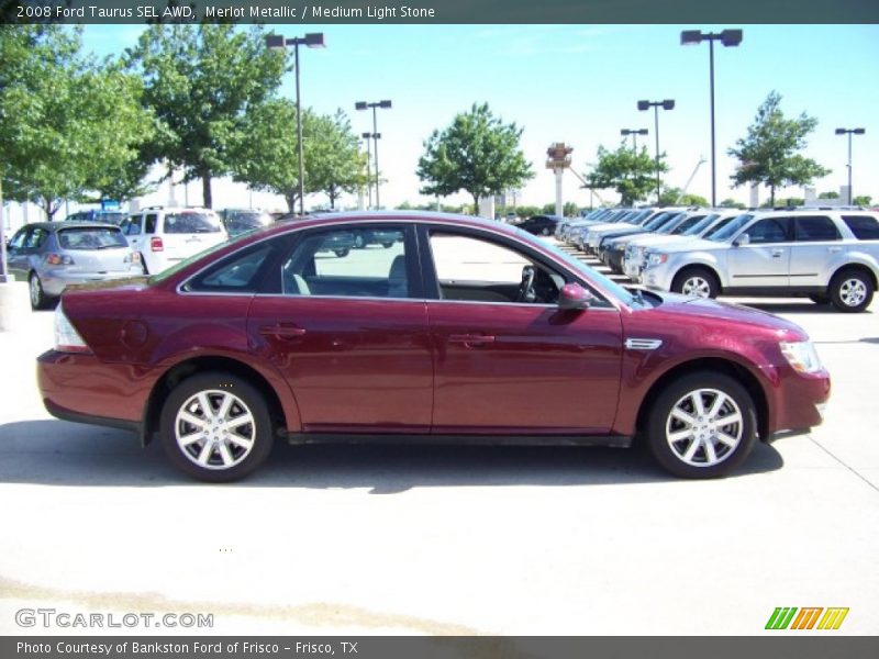 Merlot Metallic / Medium Light Stone 2008 Ford Taurus SEL AWD