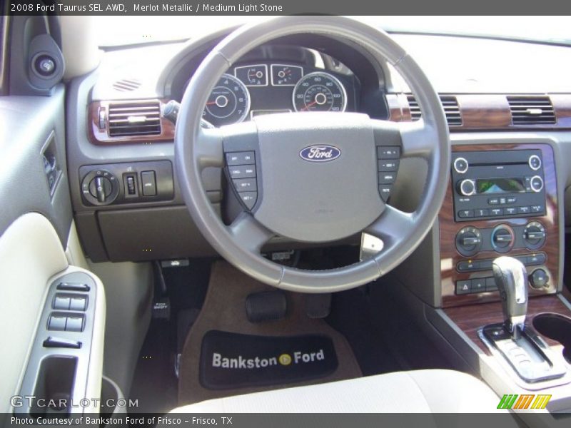 Merlot Metallic / Medium Light Stone 2008 Ford Taurus SEL AWD
