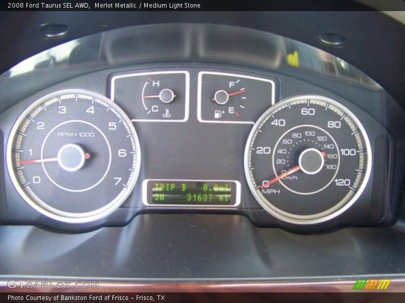 Merlot Metallic / Medium Light Stone 2008 Ford Taurus SEL AWD