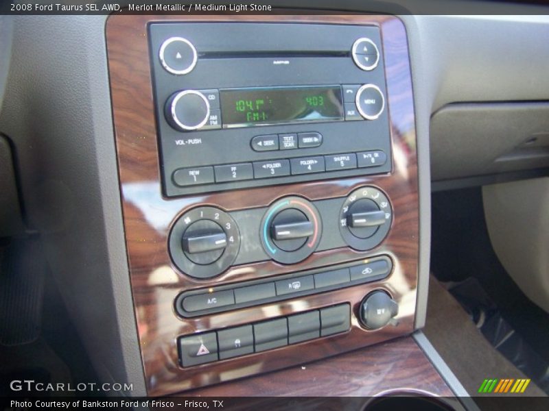 Merlot Metallic / Medium Light Stone 2008 Ford Taurus SEL AWD