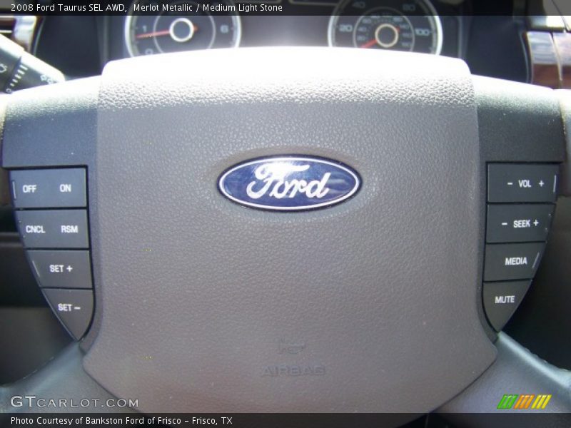 Merlot Metallic / Medium Light Stone 2008 Ford Taurus SEL AWD