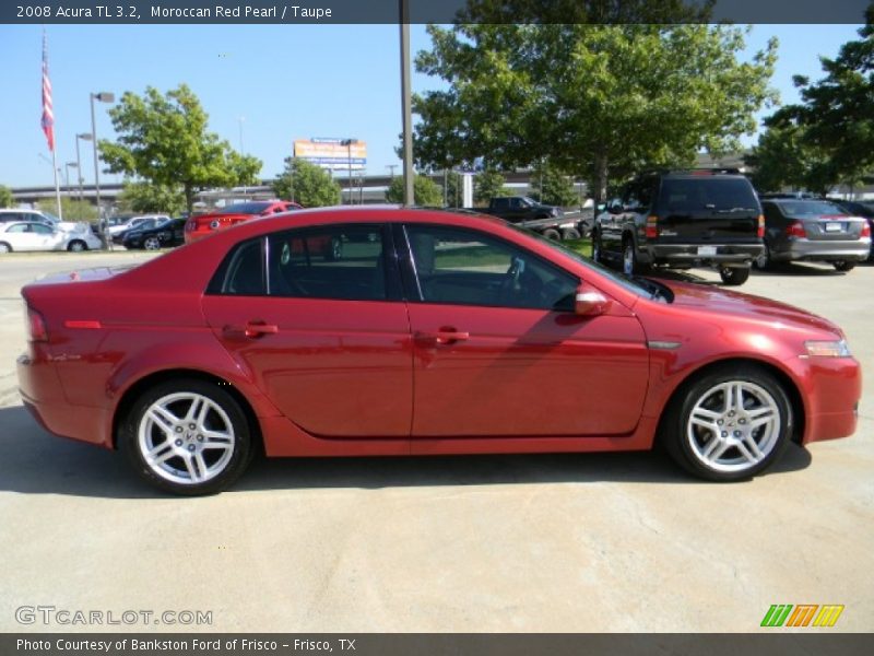 Moroccan Red Pearl / Taupe 2008 Acura TL 3.2