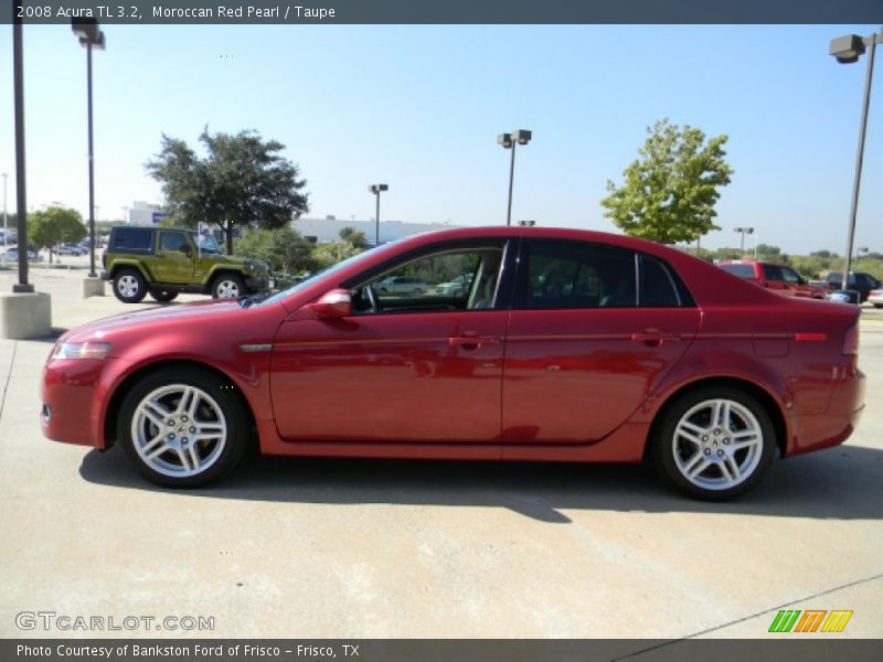 Moroccan Red Pearl / Taupe 2008 Acura TL 3.2